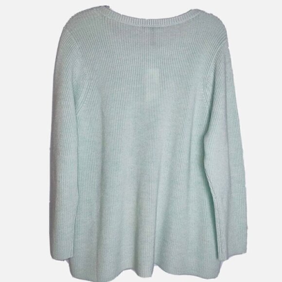 Eileen‎ Fisher Coldwater Mint Green Merino Wool Knit Pullover XL NWT - Picture 3 of 7